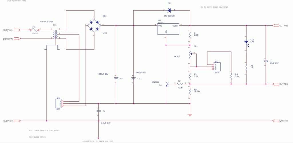 LM317 based Regulated Power Supply - Electronics Circuits