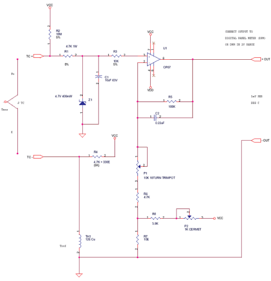 Using Thermocouple with DMM or DVM - Electronics Circuits