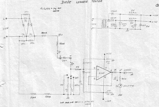 Diode Reverse Bias Leakage Tester - Electronics Circuits