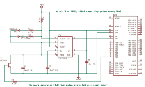 555 watchdog for uC and uP systems – Electronics Circuits