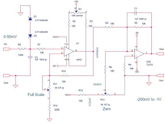 Thermocouple Amplifier Standard - Electronics Circuits