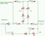 Telephone status indicator with LED